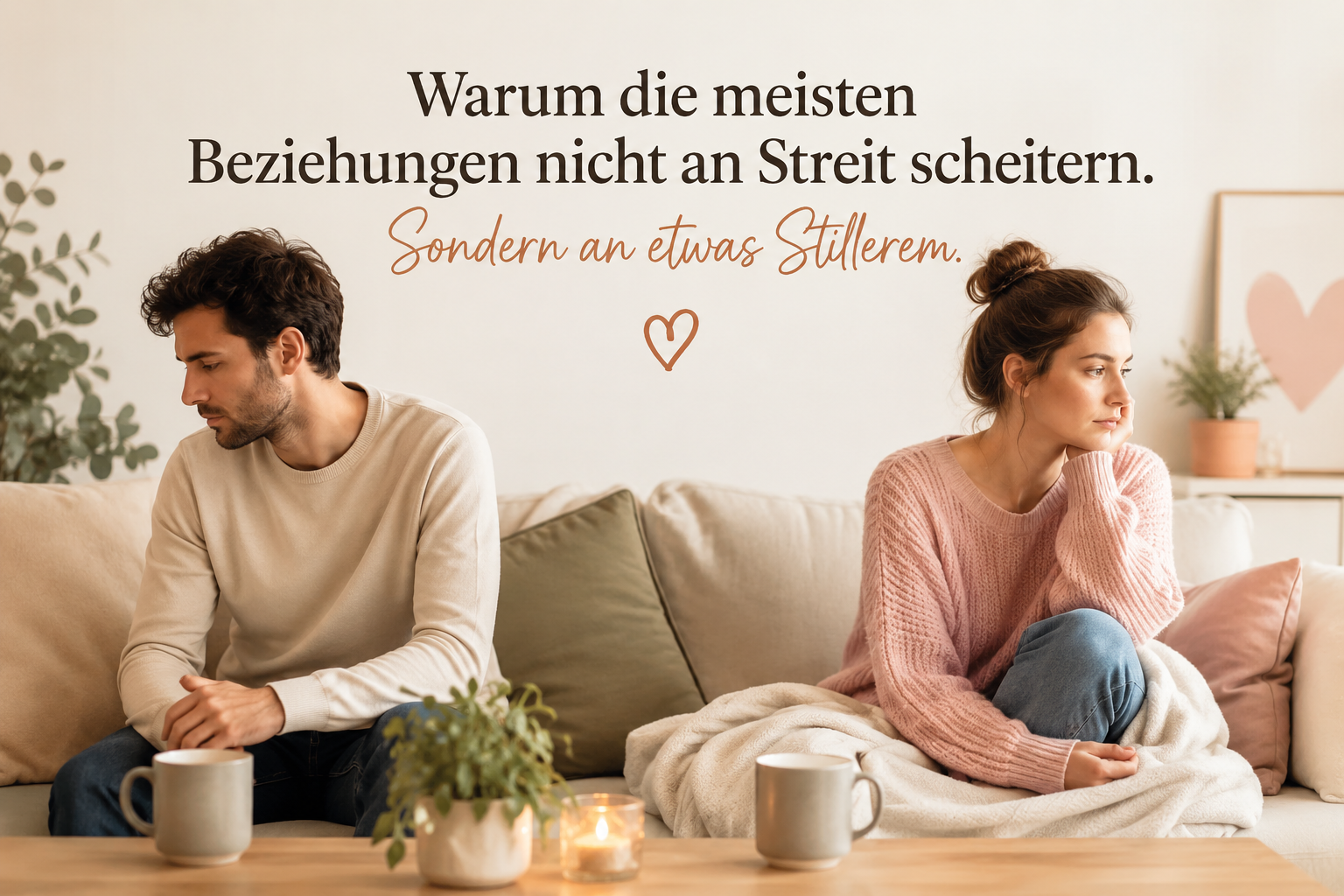 Warum die meisten Beziehungen nicht an Streit scheitern. Sondern an etwas Stillerem.