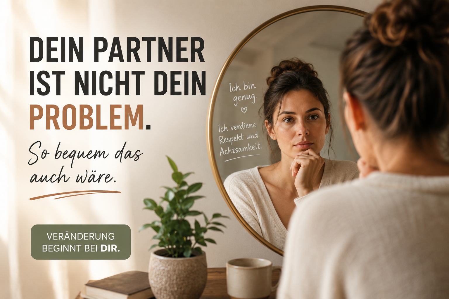 Dein Partner ist nicht dein Problem. So bequem das auch wäre.
